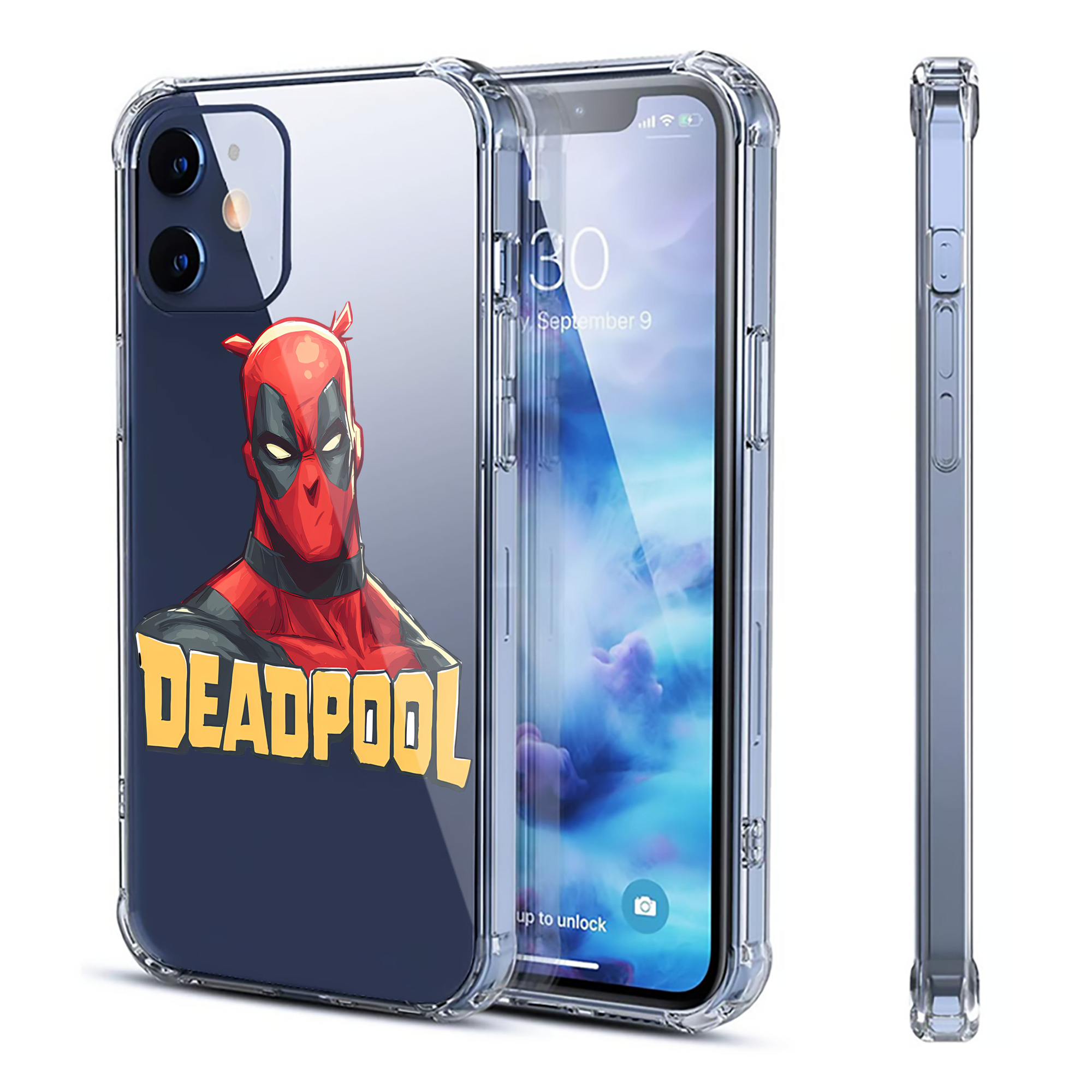 （画像用） Deadpool デッドプール 【iPhone 12シリーズ対応】透明スマホケース（クリアソフトケース）